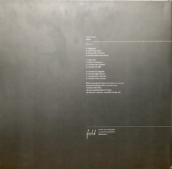 Mike Parker - Epilogue | Field Records (FIELD 38) - 2