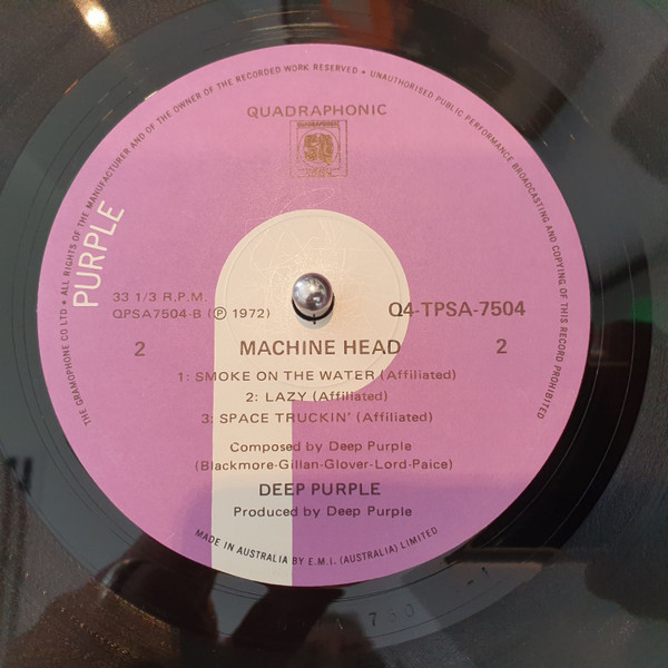 Deep Purple - Machine Head | Purple Records (Q4-TPSA-7504) - 3 Deep Purple - Machine Head | Purple Records (Q4-TPSA-7504) - 3