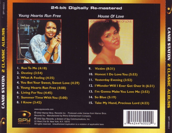 Candi Staton - Young Hearts Run Free / House Of Love | Spy Records (America) (SPY 4 6002-2) - 2