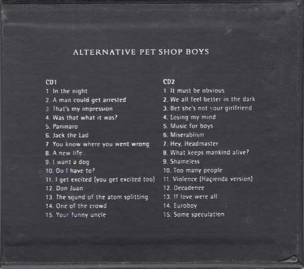 Pet Shop Boys - Alternative CD | Parlophone (CDPCSD 166) - 2 Pet Shop Boys - Alternative CD | Parlophone (CDPCSD 166) - 2