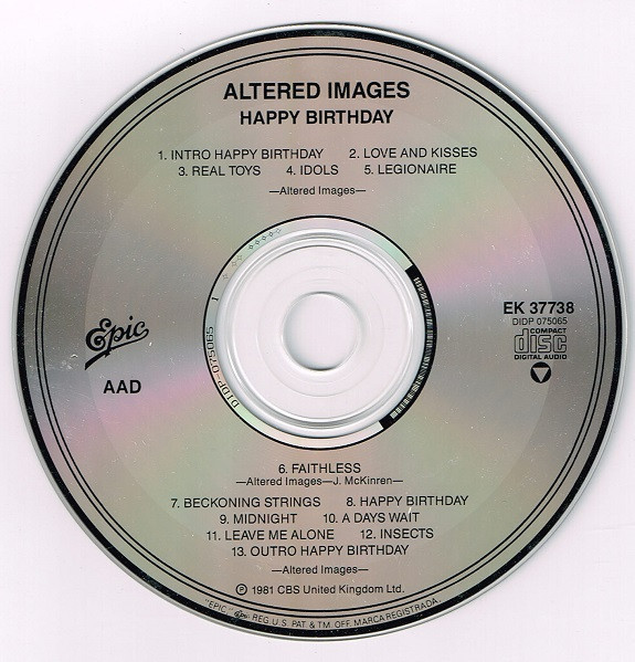 Altered Images - Happy Birthday | Epic (EK 37738) - 3