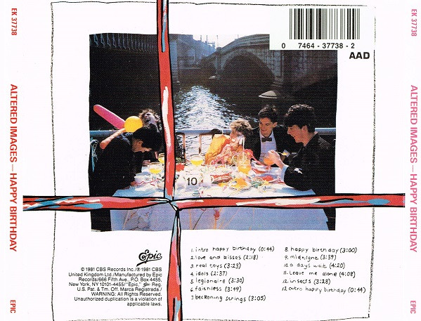 Altered Images - Happy Birthday | Epic (EK 37738) - 2