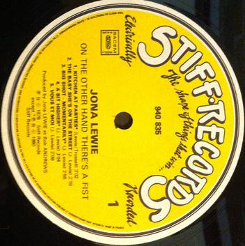 Jona Lewie - On The Other Hand There's A Fist | Stiff Records (940.835) - 3 Jona Lewie - On The Other Hand There's A Fist | Stiff Records (940.835) - 3