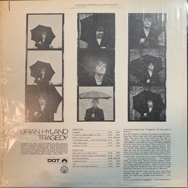 Brian Hyland - Tragedy - A Million To One | Dot Records (DLP 25926) - 2
