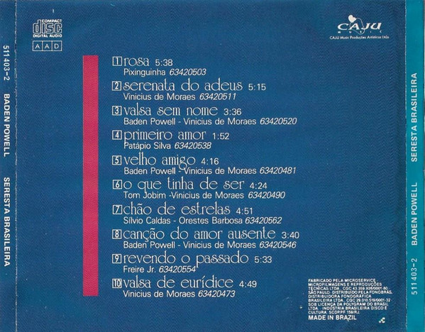Baden Powell - Seresta Brasileira | Caju Music (511 403-2) - 2