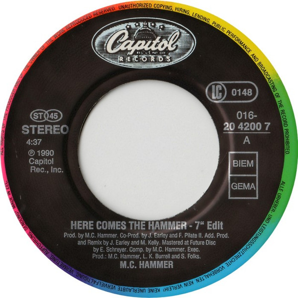 MC Hammer - Here Comes The Hammer | Capitol Records (016-20 4200 7) - 3 MC Hammer - Here Comes The Hammer | Capitol Records (016-20 4200 7) - 3