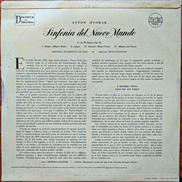 Antonín Dvořák - Oslo Filharmoniske Orkester • Director: Øivin Fjeldstad - Sinfonía Del Nuevo Mundo - 5ª En Mi Menor, Op. 95 | Reader's Digest (RDPM) - 2 Antonín Dvořák - Oslo Filharmoniske Orkester • Director: Øivin Fjeldstad - Sinfonía Del Nuevo Mundo - 5ª En Mi Menor, Op. 95 | Reader's Digest (RDPM) - 2