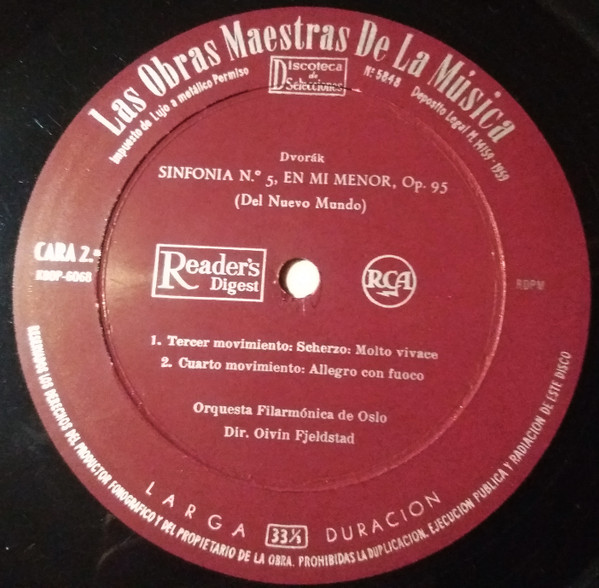 Antonín Dvořák - Oslo Filharmoniske Orkester • Director: Øivin Fjeldstad - Sinfonía Del Nuevo Mundo - 5ª En Mi Menor, Op. 95 | Reader's Digest (RDPM) - 4 Antonín Dvořák - Oslo Filharmoniske Orkester • Director: Øivin Fjeldstad - Sinfonía Del Nuevo Mundo - 5ª En Mi Menor, Op. 95 | Reader's Digest (RDPM) - 4