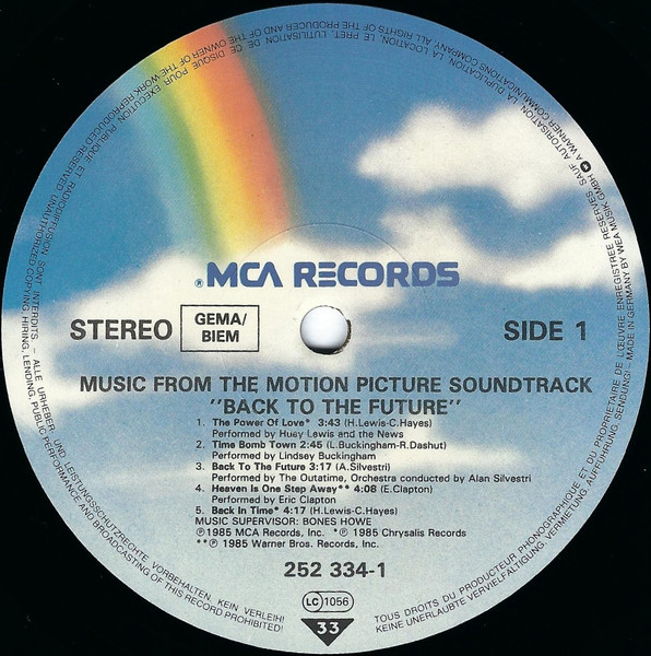 Various - Back To The Future - Music From The Motion Picture Soundtrack | MCA Records (252 334-1) - 3 Various - Back To The Future - Music From The Motion Picture Soundtrack | MCA Records (252 334-1) - 3