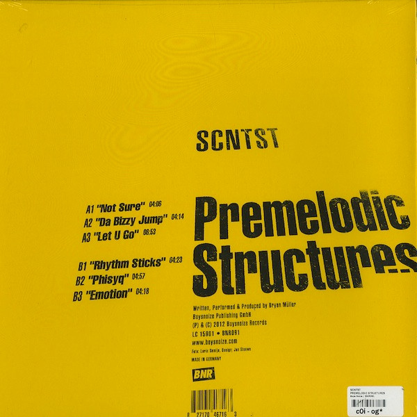 SCNTST - Premelodic Structures | Boysnoize Records (BNR091) - 2