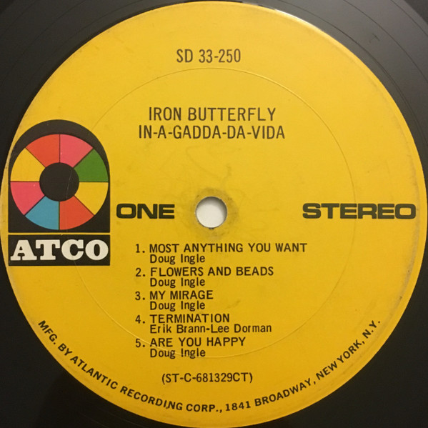 Iron Butterfly - In-A-Gadda-Da-Vida | ATCO Records (SD 33-250) - 4 Iron Butterfly - In-A-Gadda-Da-Vida | ATCO Records (SD 33-250) - 4