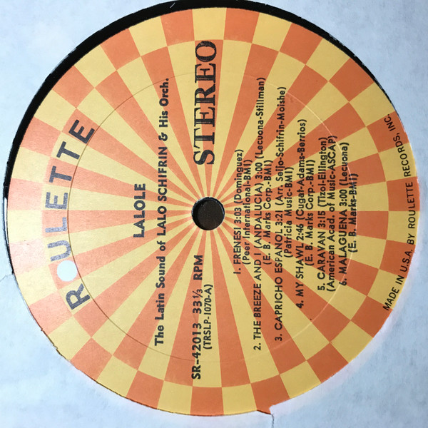 Lalo Schifrin & Orchestra - Lalolé - The Latin Sound Of Lalo Schifrin And His Orchestra | Roulette (SR 42013) - 4