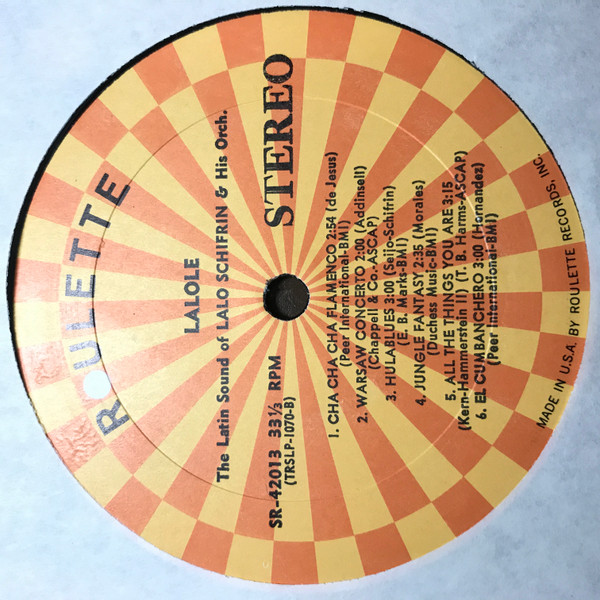 Lalo Schifrin & Orchestra - Lalolé - The Latin Sound Of Lalo Schifrin And His Orchestra | Roulette (SR 42013) - 3