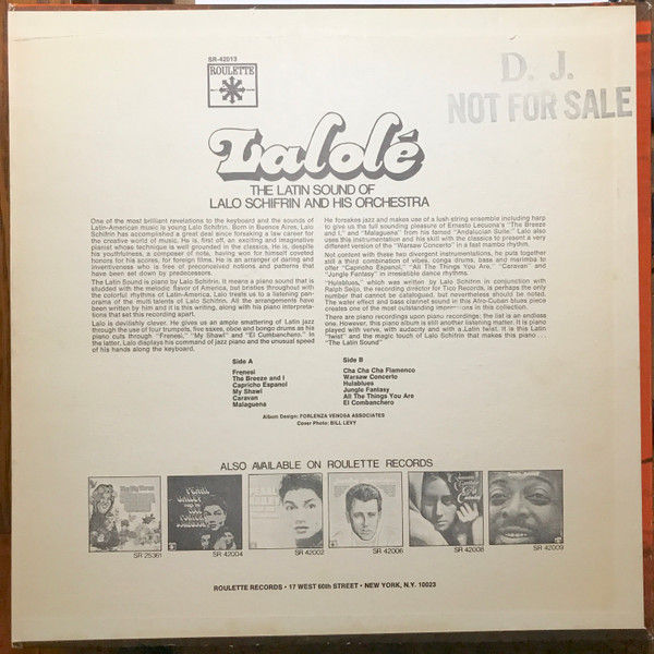 Lalo Schifrin & Orchestra - Lalolé - The Latin Sound Of Lalo Schifrin And His Orchestra | Roulette (SR 42013) - 2