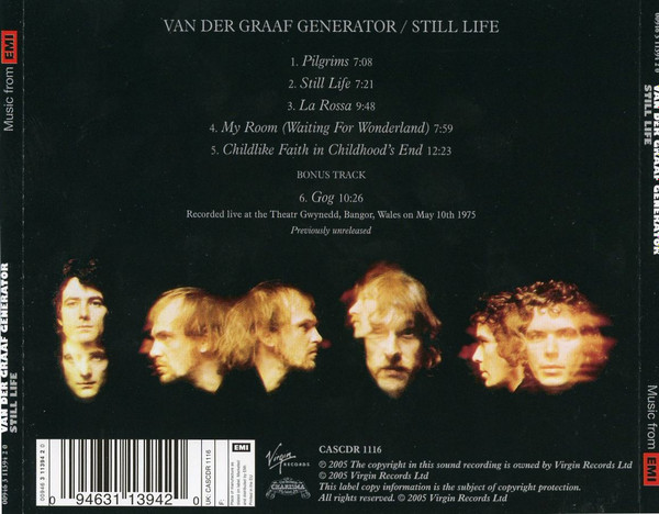 Van Der Graaf Generator - Still Life | EMI (00946 3 11394 2 0) - 2