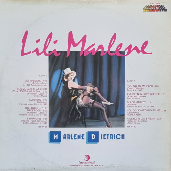 Marlene Dietrich - Lili Marlene | Ricordi International (ORL 8809) - 2 Marlene Dietrich - Lili Marlene | Ricordi International (ORL 8809) - 2