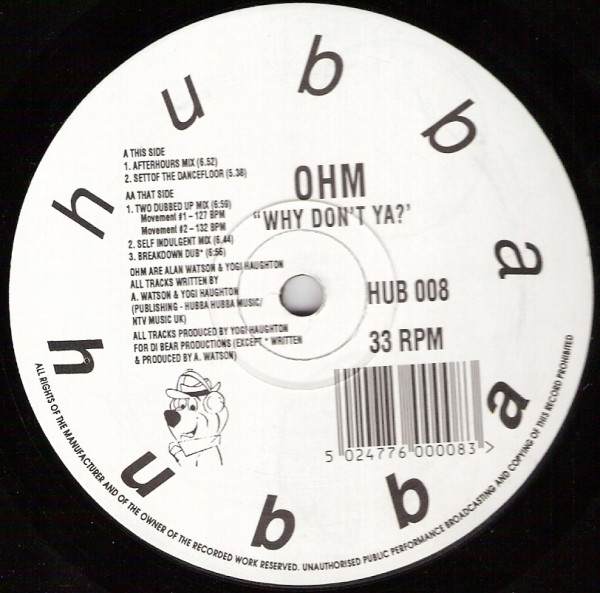 Ohm - Why Don't Ya? | Hubba Hubba (HUB 008) - main Ohm - Why Don't Ya? | Hubba Hubba (HUB 008) - main
