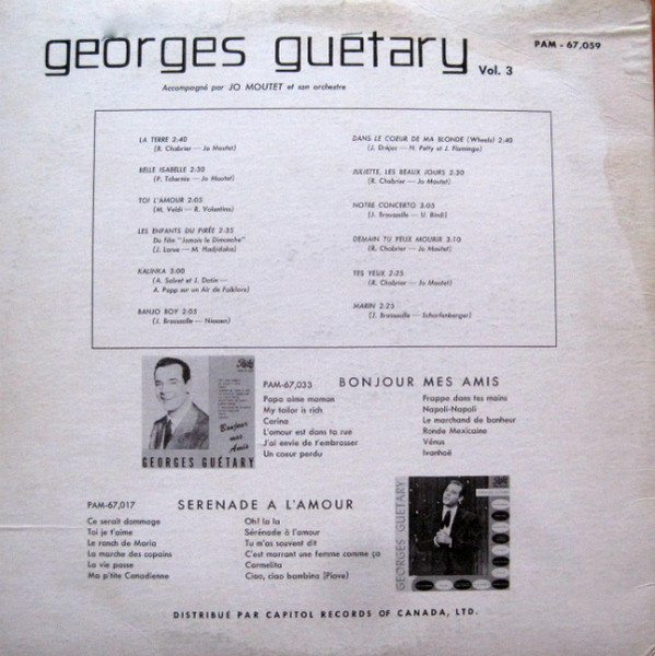 Georges Guétary - Georges Guétary Vol. 3 | Pathé (PAM 67.059) - 2 Georges Guétary - Georges Guétary Vol. 3 | Pathé (PAM 67.059) - 2