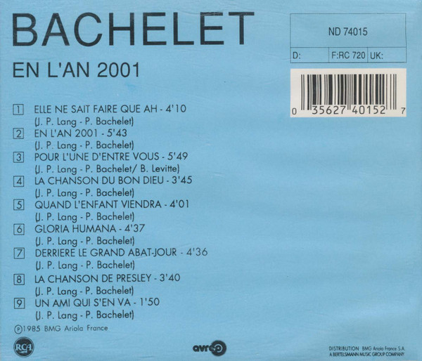 Pierre Bachelet - En L'An 2001 | AVREP (ND 74015) - 2