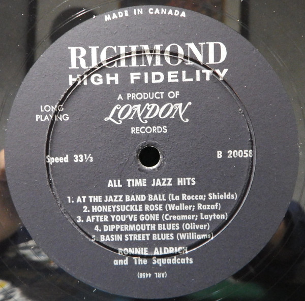Ronnie Aldrich And The Squadcats - All Time Jazz Hits [Vinyl] | Richmond (B 20058) - 4