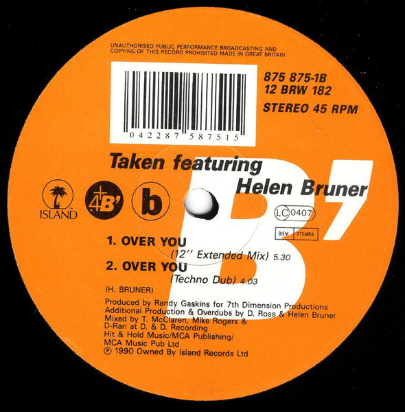 Taken Featuring Helen Bruner - Over You | 4th & Broadway (12 BRW 182) - 4
