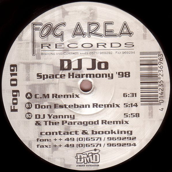 DJ Jo - Space Harmony '98 | Fog Area Records (FOG 019) - main DJ Jo - Space Harmony '98 | Fog Area Records (FOG 019) - main