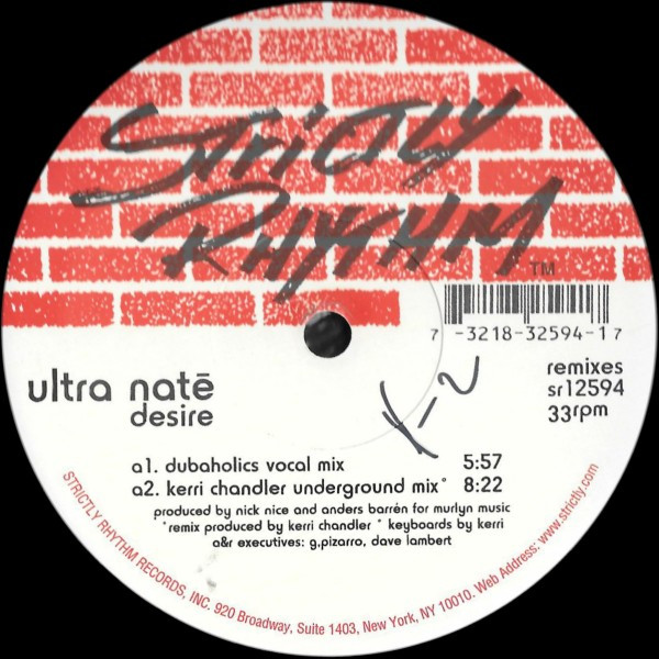 Ultra Naté - Desire (Remixes) | Strictly Rhythm (SR 12594)