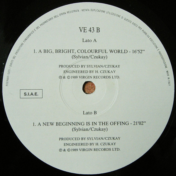 David Sylvian ∙ Holger Czukay - Flux + Mutability | Venture (VE43) - 4