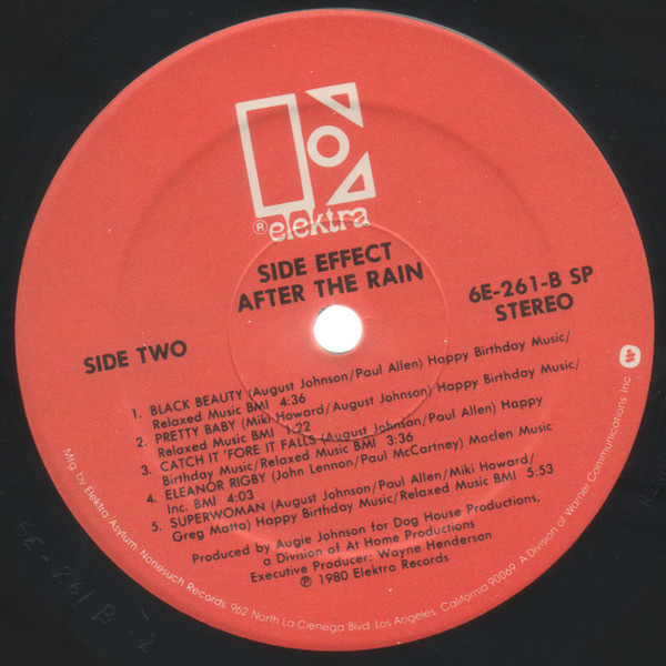 Side Effect - After The Rain | Elektra (6E-261) - 4 Side Effect - After The Rain | Elektra (6E-261) - 4