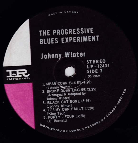 Johnny Winter - The Progressive Blues Experiment | Imperial (LP-12431) - 4