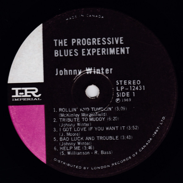 Johnny Winter - The Progressive Blues Experiment | Imperial (LP-12431) - 3