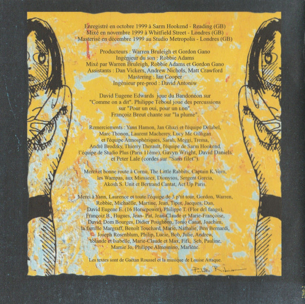 Louise Attaque - Comme On A Dit | Atmosphériques (2360-2) - 4