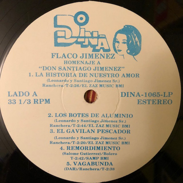 Flaco Jimenez - Homenaje A Don Santiago Jimenez | Dina (1065-LP) - 3 Flaco Jimenez - Homenaje A Don Santiago Jimenez | Dina (1065-LP) - 3