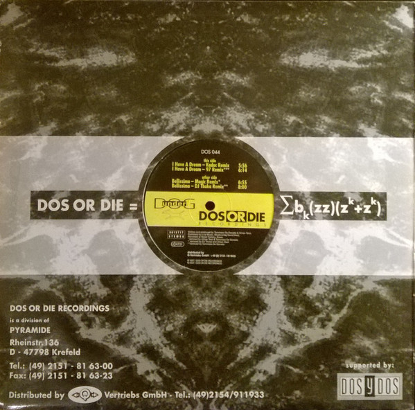 DJ Quicksilver - I Have A Dream / Bellissima (Remixes) | Dos Or Die Recordings (DOS 044) - 4 DJ Quicksilver - I Have A Dream / Bellissima (Remixes) | Dos Or Die Recordings (DOS 044) - 4