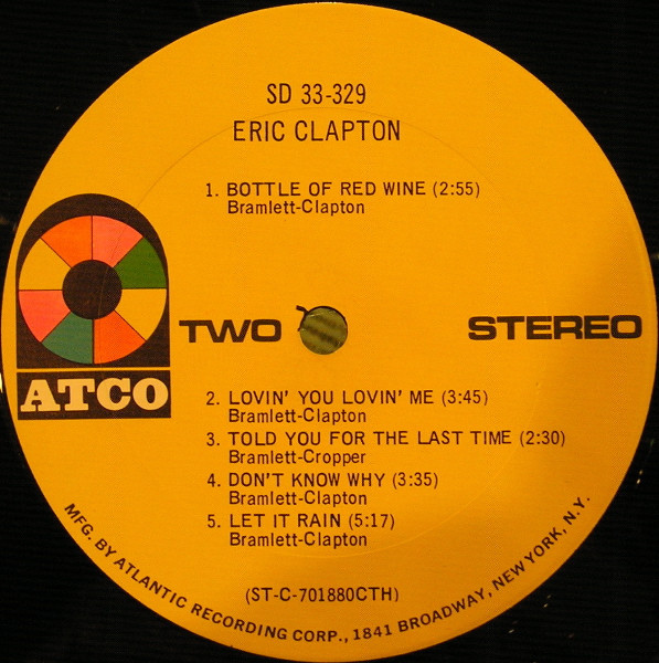 Eric Clapton - Eric Clapton | ATCO Records (SD 33-329) - 4 Eric Clapton - Eric Clapton | ATCO Records (SD 33-329) - 4