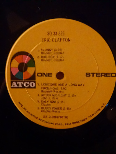 Eric Clapton - Eric Clapton | ATCO Records (SD 33-329) - 3 Eric Clapton - Eric Clapton | ATCO Records (SD 33-329) - 3