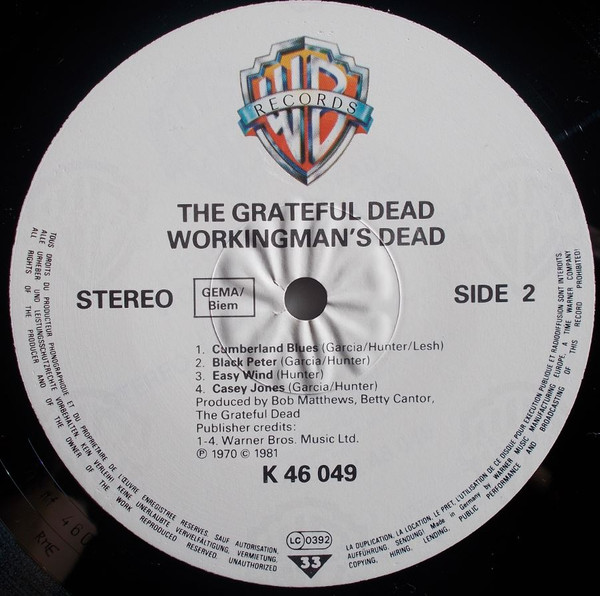 The Grateful Dead - Workingman's Dead | Warner Bros. Records (46 049) - 4 The Grateful Dead - Workingman's Dead | Warner Bros. Records (46 049) - 4