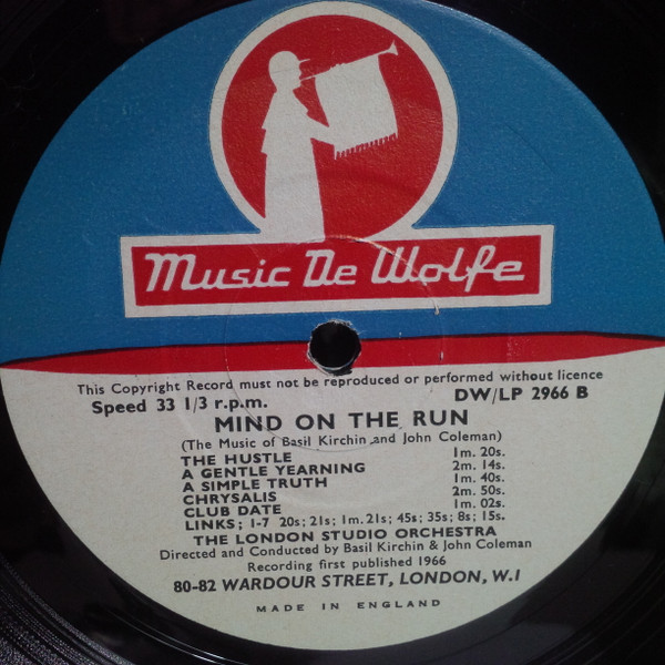 Basil Kirchin And John Coleman - Mind On The Run | Music De Wolfe (DW/LP 2966) - 2
