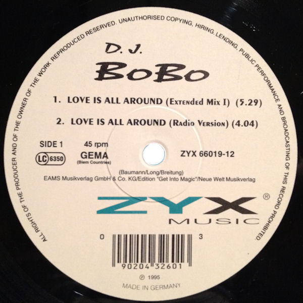 DJ BoBo - Love Is All Around | ZYX Music (ZYX 66019-12) - 2 DJ BoBo - Love Is All Around | ZYX Music (ZYX 66019-12) - 2