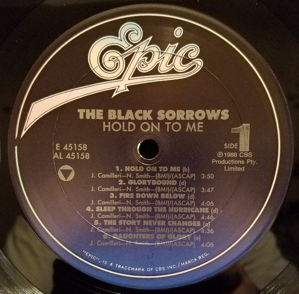 The Black Sorrows - Hold On To Me | Epic (FE 45158) - 2 The Black Sorrows - Hold On To Me | Epic (FE 45158) - 2