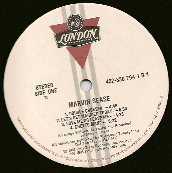 Marvin Sease - Marvin Sease | London Records (422 830 794-1 R-1) - 2 Marvin Sease - Marvin Sease | London Records (422 830 794-1 R-1) - 2