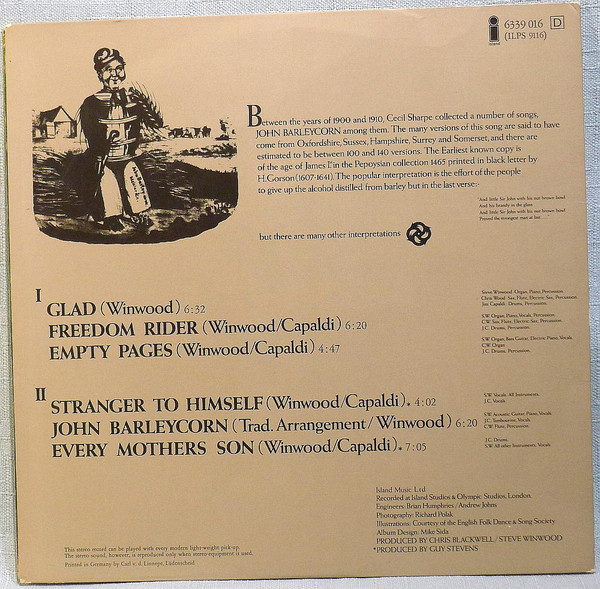 Traffic - John Barleycorn Must Die | Island Records (6339 016) - 2