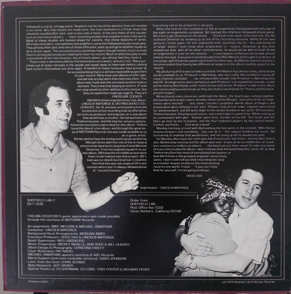 Thelma Houston & Pressure Cooker - I've Got The Music In Me | Sheffield Lab (LAB-2) - 3 Thelma Houston & Pressure Cooker - I've Got The Music In Me | Sheffield Lab (LAB-2) - 3