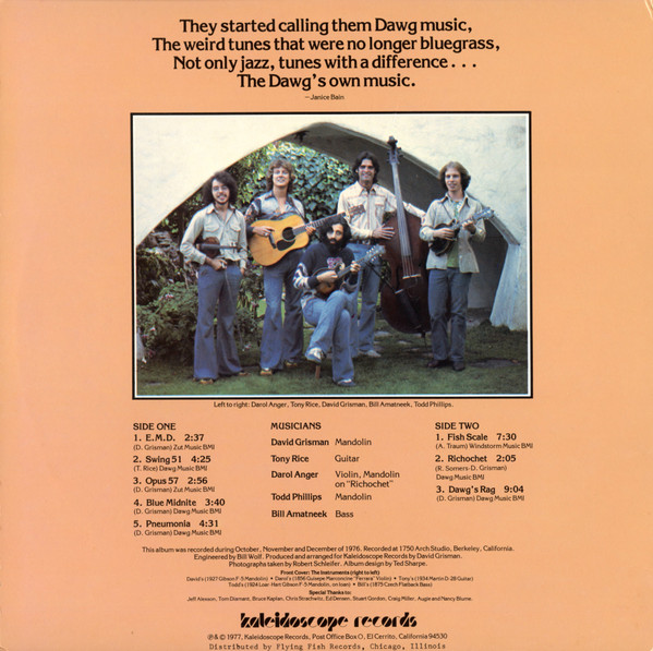 David Grisman Quintet - The David Grisman Quintet | Kaleidoscope Records (F-5) - 2 David Grisman Quintet - The David Grisman Quintet | Kaleidoscope Records (F-5) - 2