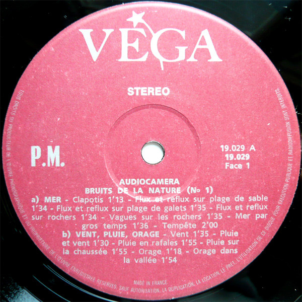 Audio-Camera - Bruits De La Nature N° 1 : La Mer . Le Vent Et La Pluie . Eau Et Cataclysme . Les Insectes | Vega (19 029) - 3 Audio-Camera - Bruits De La Nature N° 1 : La Mer . Le Vent Et La Pluie . Eau Et Cataclysme . Les Insectes | Vega (19 029) - 3