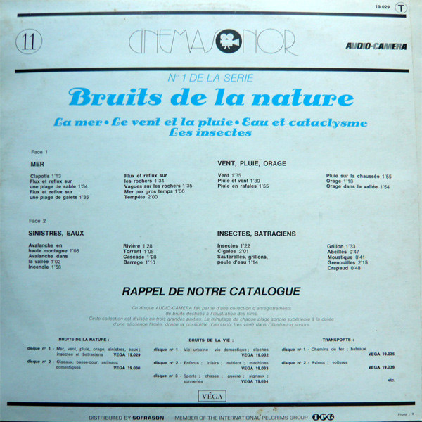 Audio-Camera - Bruits De La Nature N° 1 : La Mer . Le Vent Et La Pluie . Eau Et Cataclysme . Les Insectes | Vega (19 029) - 2 Audio-Camera - Bruits De La Nature N° 1 : La Mer . Le Vent Et La Pluie . Eau Et Cataclysme . Les Insectes | Vega (19 029) - 2