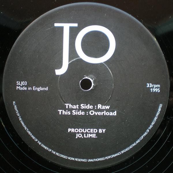 Jo - Raw / Overload | Awesome Records (SLJ03) - main