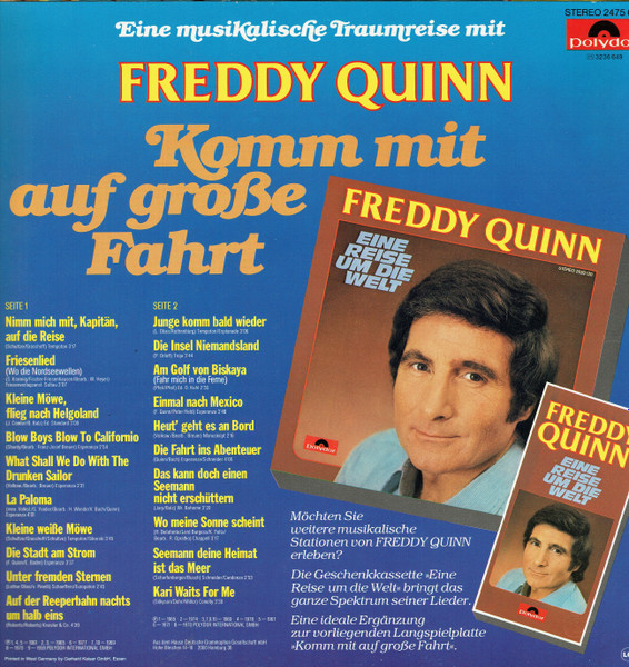 Freddy Quinn - Komm Mit Auf Große Fahrt | Polydor (2475 649) - 2