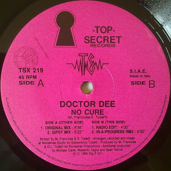 Doctor Dee - No Cure | Top Secret Records (TSX 219) - 3 Doctor Dee - No Cure | Top Secret Records (TSX 219) - 3
