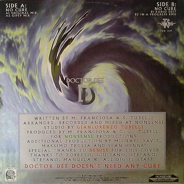 Doctor Dee - No Cure | Top Secret Records (TSX 219) - 2 Doctor Dee - No Cure | Top Secret Records (TSX 219) - 2